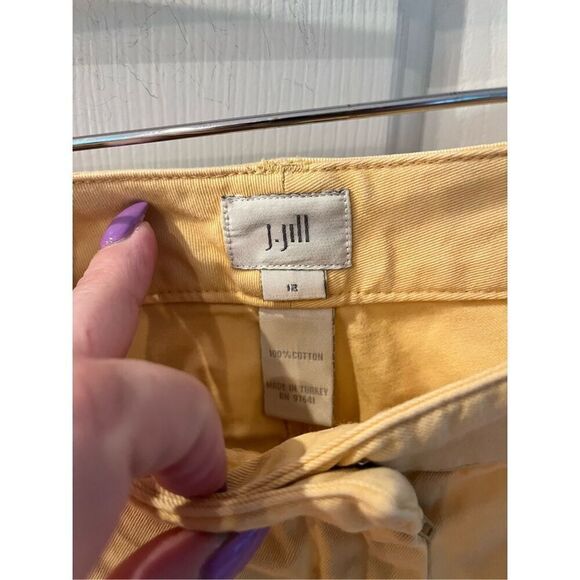 J. Jill Yellow Twill Ankle Pants sz 12 EUC - Picture 3 of 6